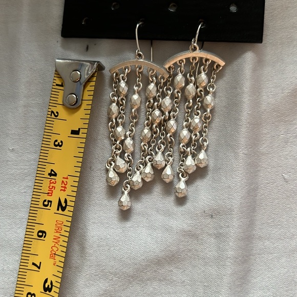 Silver colored hanging earrings - Picture 4 of 5